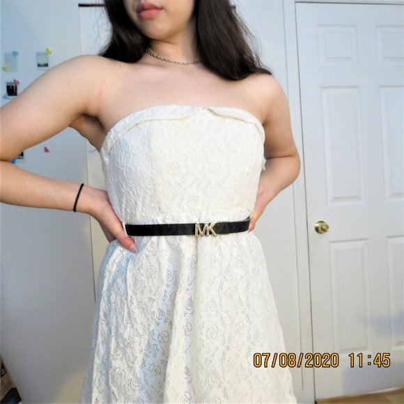 strapless cream summer dress - Picture 1 of 4